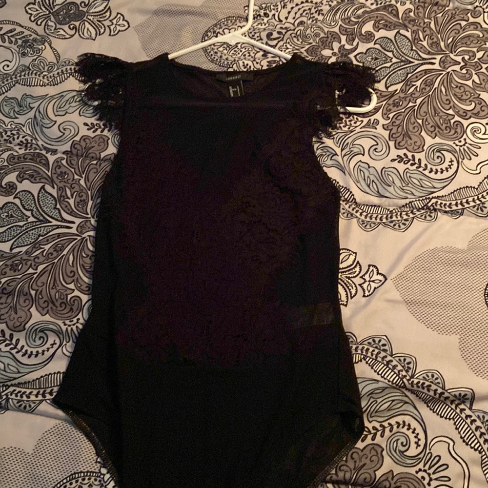 Forever 21 sheer lace bodysuit